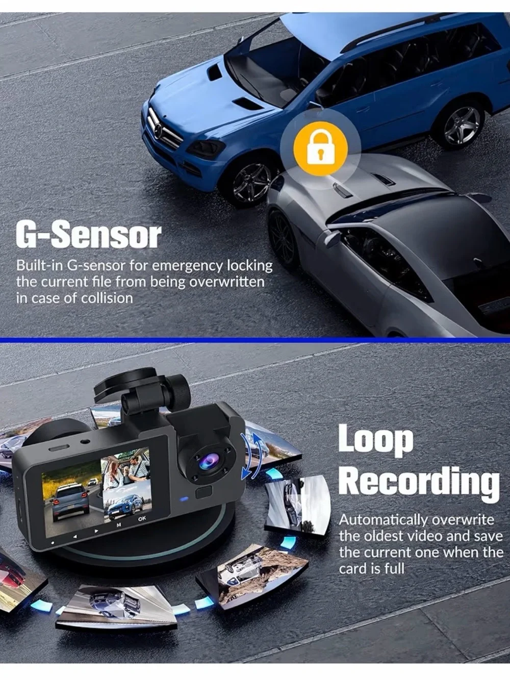 4K Three-Channel Dash Cam (Black)